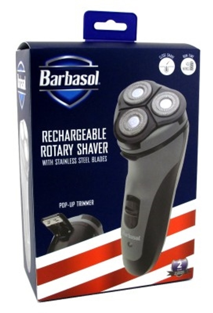 BL Barbasol Shaver Rotary With Pop-Up Trimmer Rechargeable