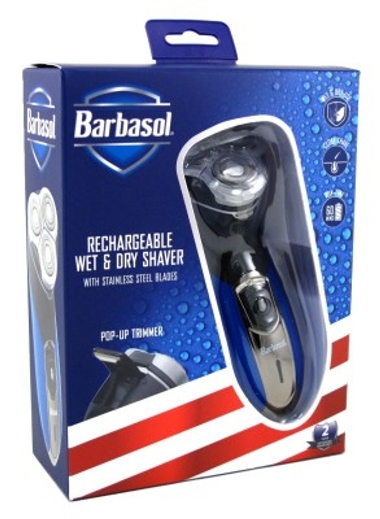 Rasoir Bl Barbasol humide et sec avec tondeuse pop-up rechargeable
