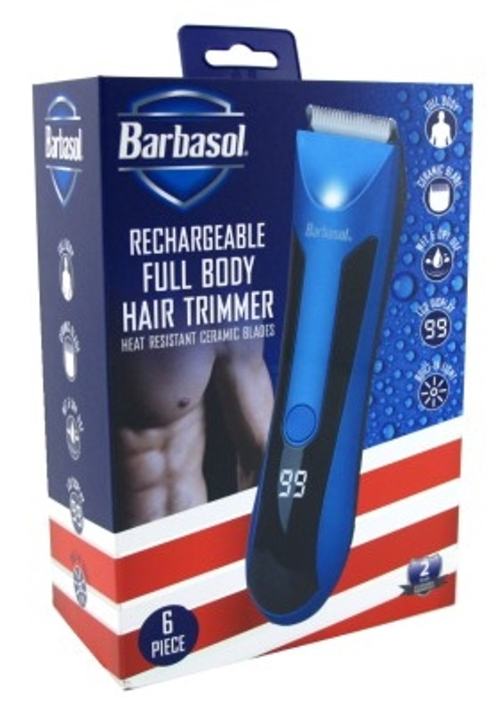 BL Barbasol Trimmer Full Body Lcd Display Rechargeable 6 Piece