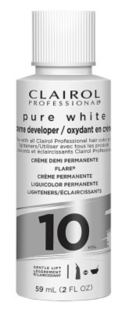 Bl clairol pure white 10 creme udvikler blid løft 2oz (12 stykker)