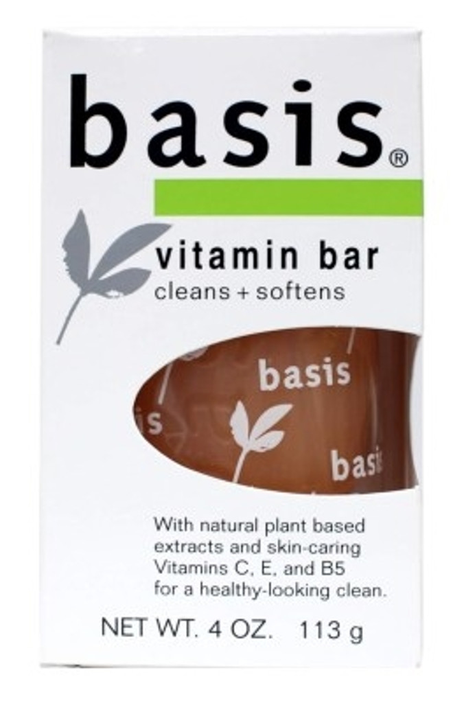 BL Basis Vitamin Soap Bar 4oz Cleans And Soothes - Pack of 3