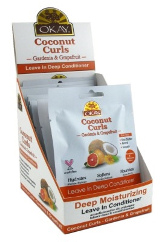 BL Okay Leave-In Deep Conditioner Packs Coconut Curls Moist (12 Pieces)