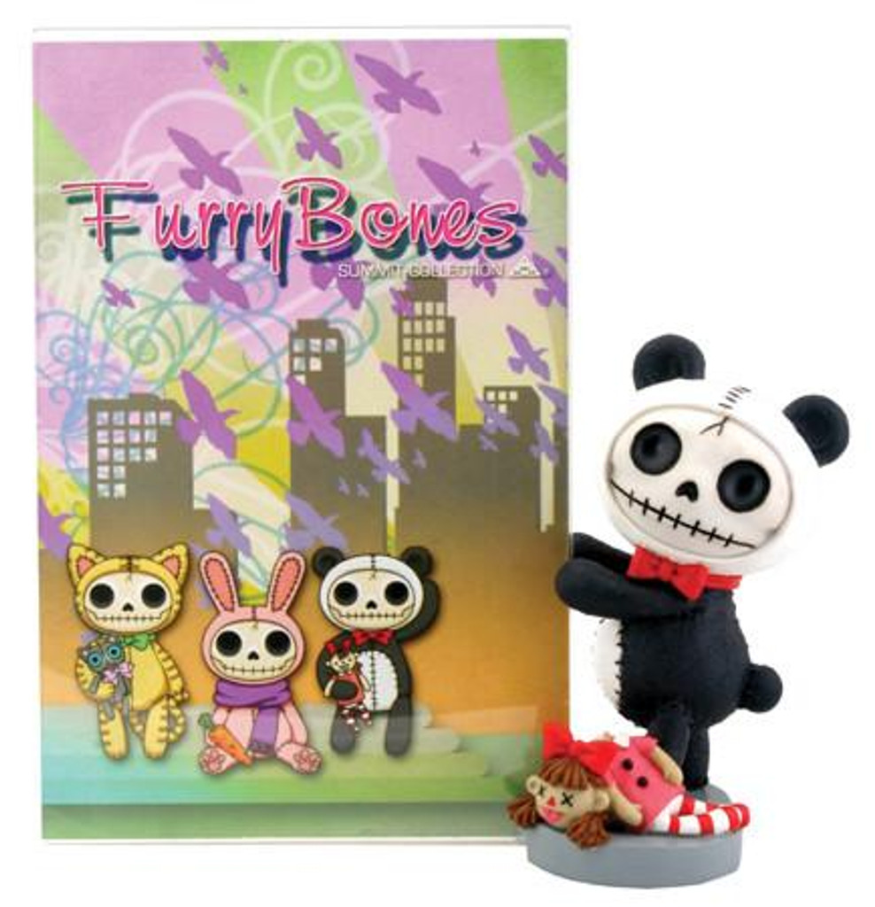 PT Furrybones Pandie the Panda Bear Skull billedramme