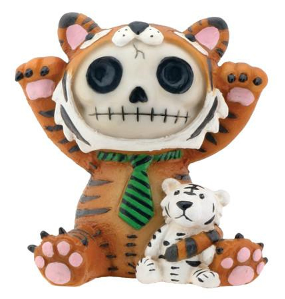 PT Furrybones Tigrrr the Tiger Skull Mini Resin Figure