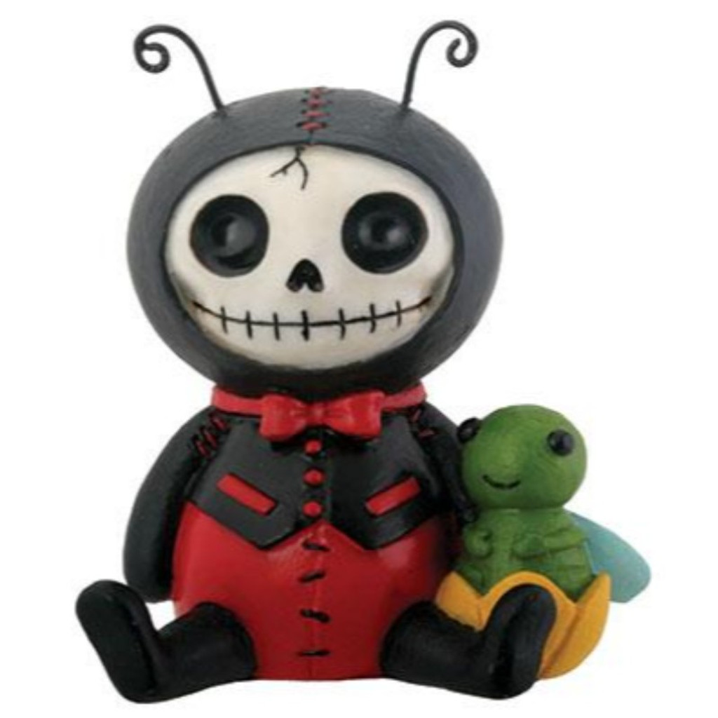 PT Furrybones Dots the Ladybug Skull Mini Resin Figure