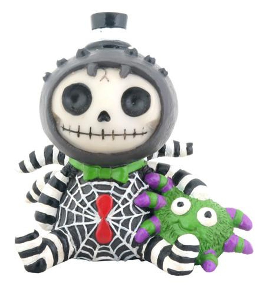 PT Furrybones Webster, mini figurine en résine avec crâne d'araignée