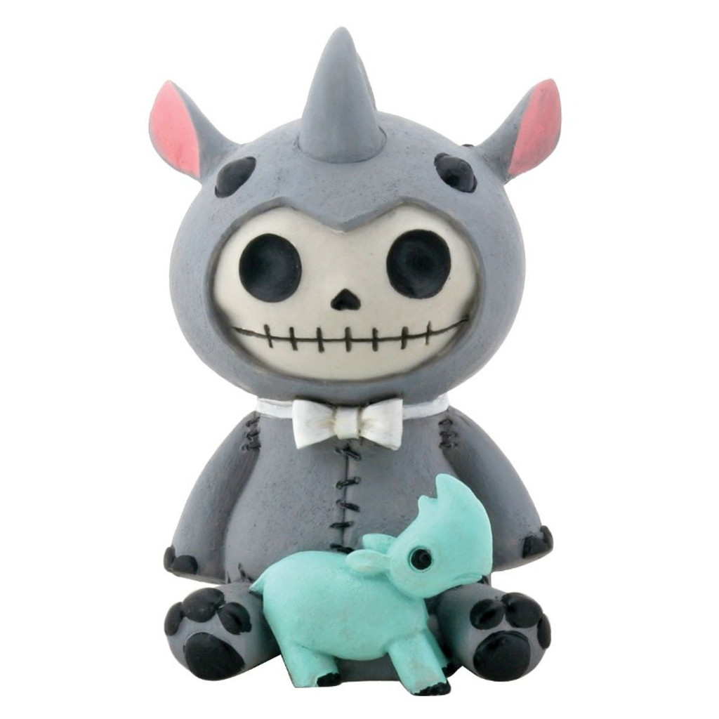 PT Furrybones Buster the Rhino Skull Resin Figuuri