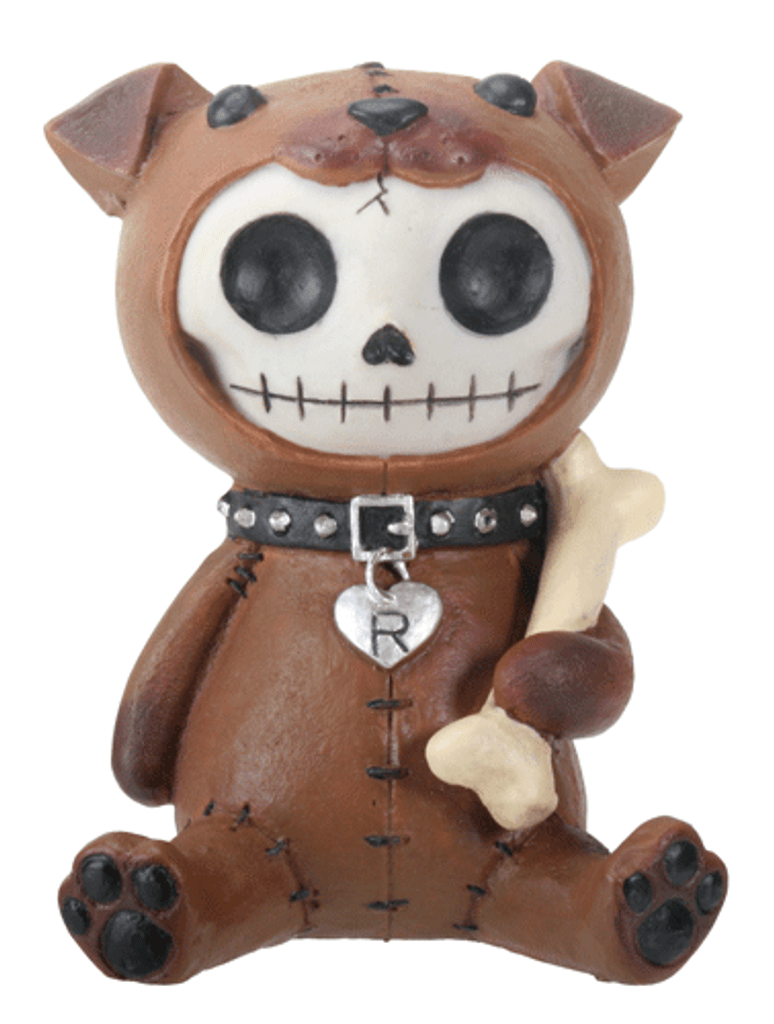 PT Furrybones Rocky the Dog Skull Resin Figuuri