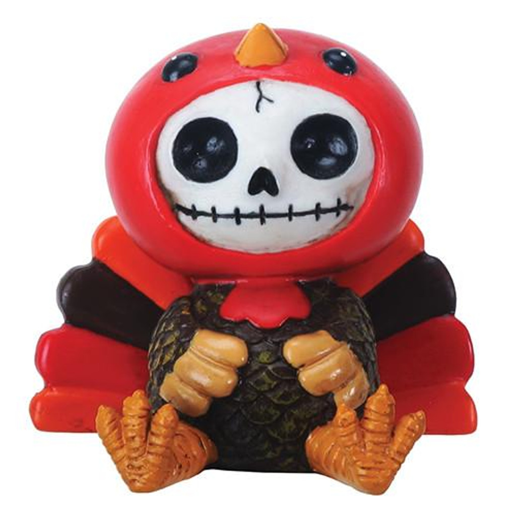 PT Furrybones Pumpkin the Turkey Skull Mini Resin Figure