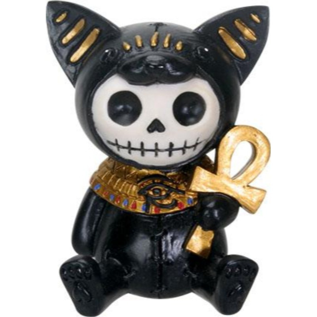 Pt furrybones bastet schedel miniharsfiguur