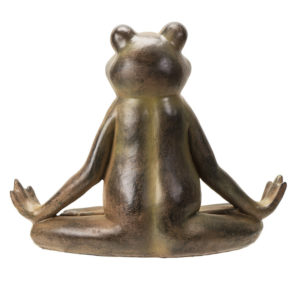 PT Meditating Yoga Frog Resin Kodin ja puutarhan sisustusfiguuri 
