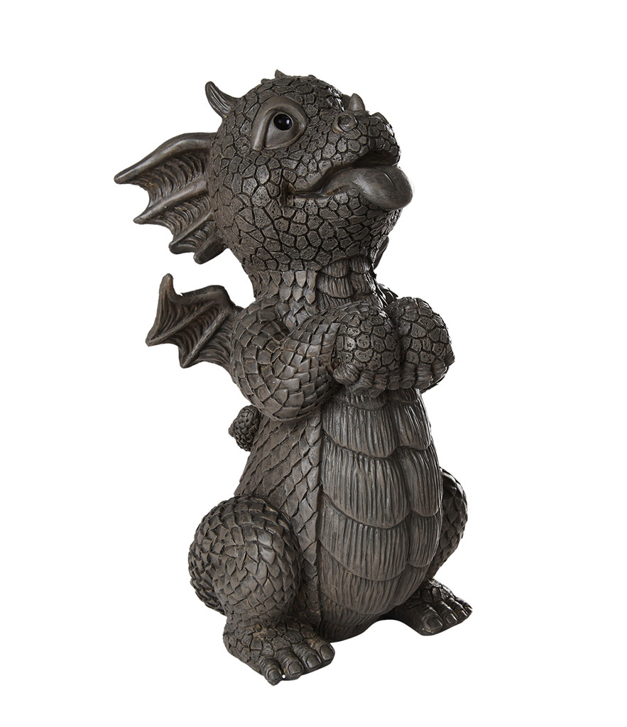 PT Figurine de dragon haletant en résine pour décoration de maison et de jardin 