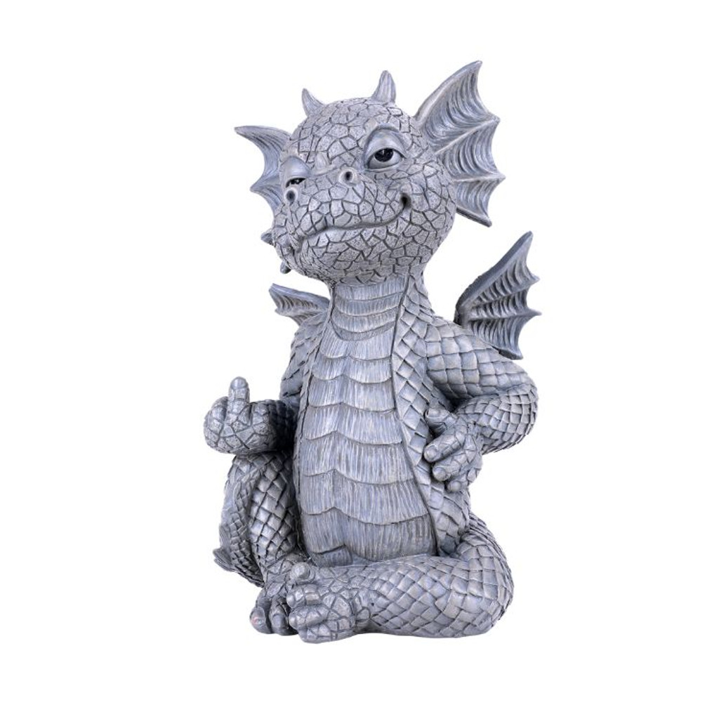 PT Middle Finger Dragon Resin Figur til hjemmet og haven