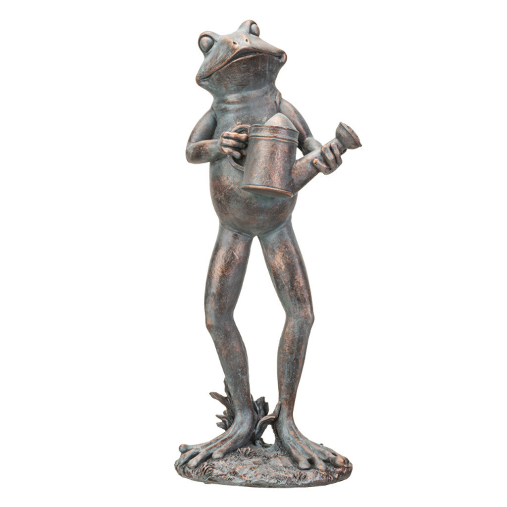 PT Gardening - Figura decorativa de rana de resina para hogar y jardín 