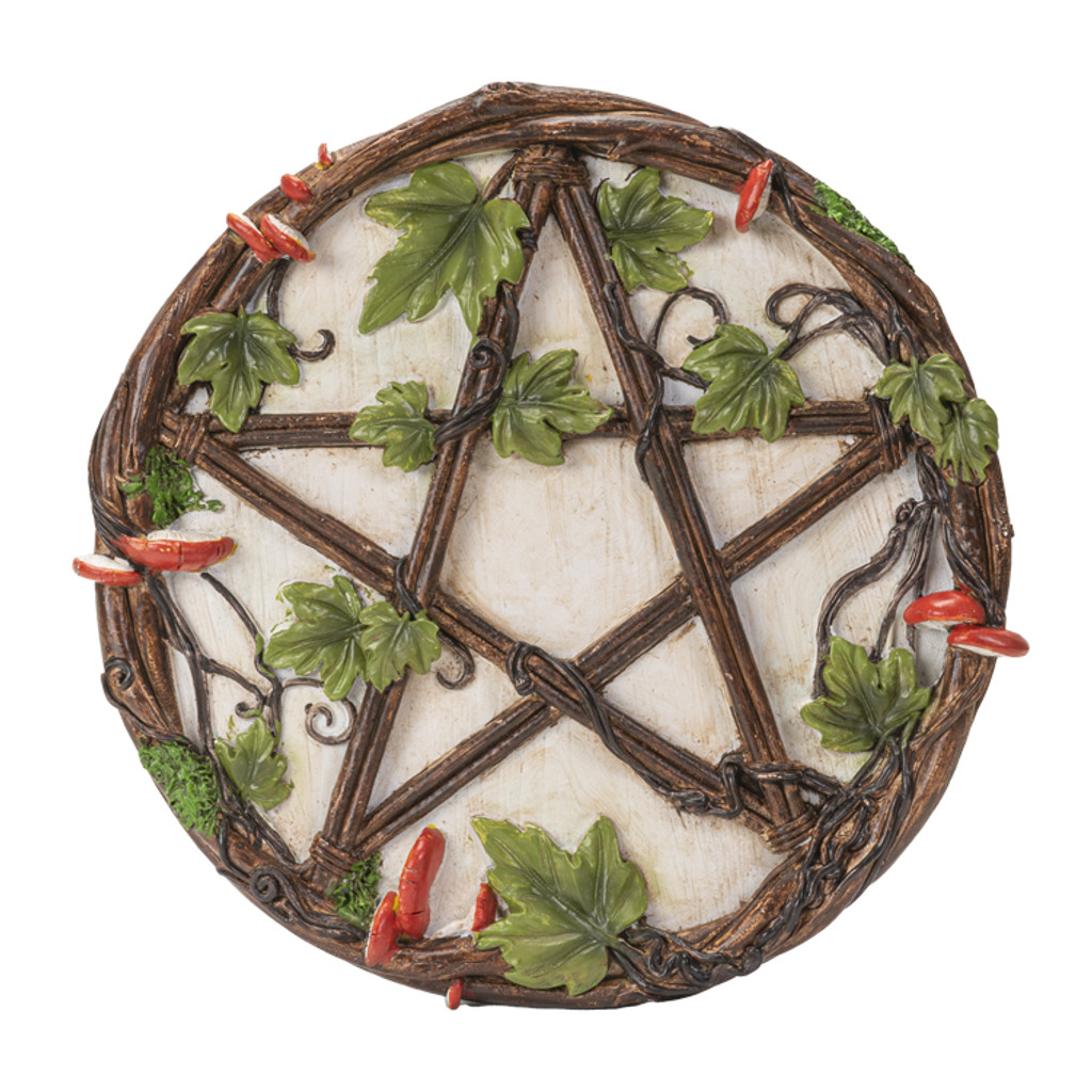 Wandtafel aus Kunstharz mit Pentagramm-Ranke