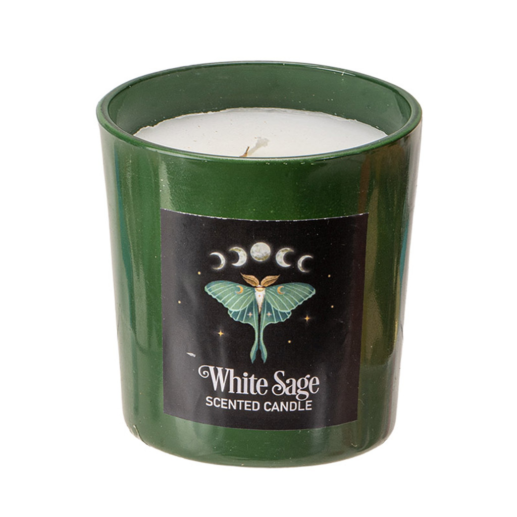 Pt dark forest luna moth valkoinen salvia tuoksuva kynttilä 