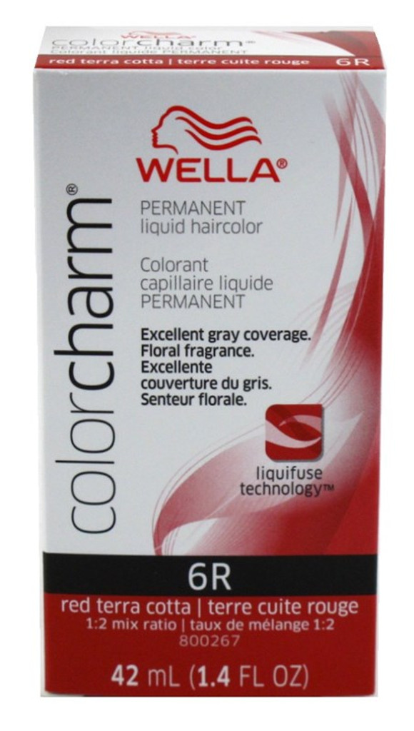 Wella Color Charm Liquid #6r rouge terre cuite 1,4 oz x 3 paquets