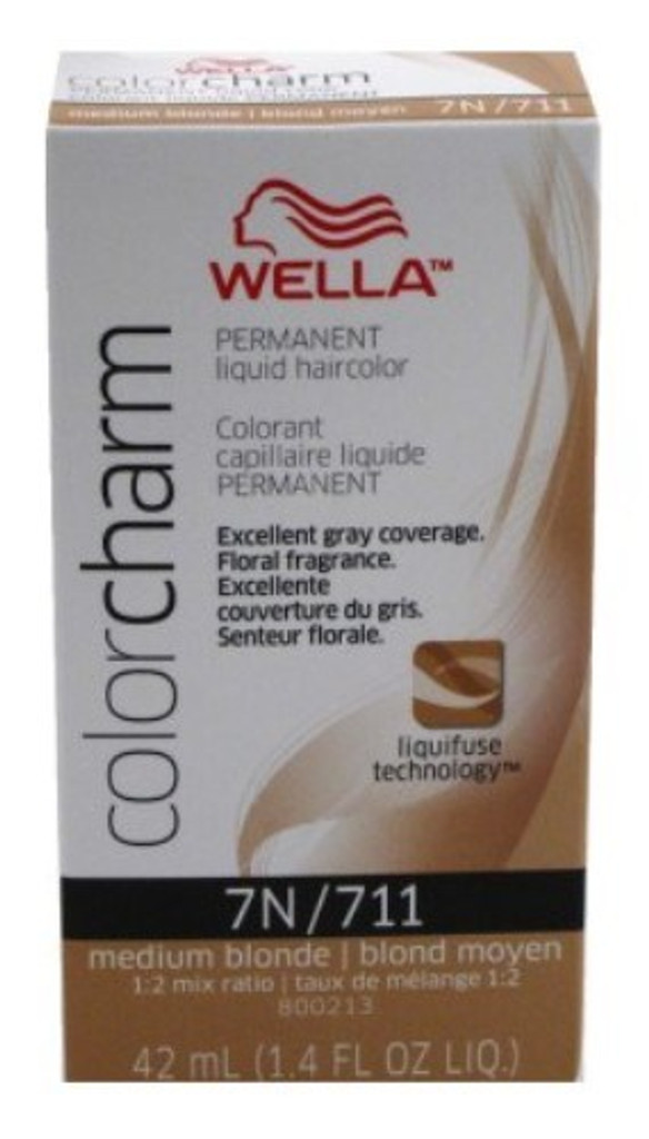 Wella Color Charm Liquid #0711/7N Medium Blonde X 3 Packs 