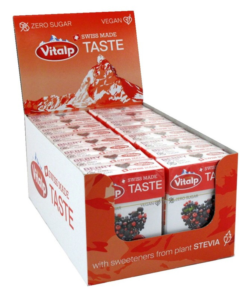 Vitalp vegansk zero sugar candy berry x 16 stk