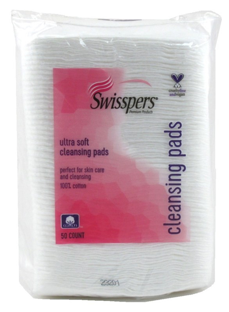 Almofadas de limpeza Swisspers ultramacias 50 unidades 100% algodão x 3 pacotes