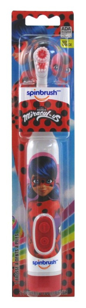 Brosse à dents alimentée Spinbrush Miraculous Soft x 3 paquets