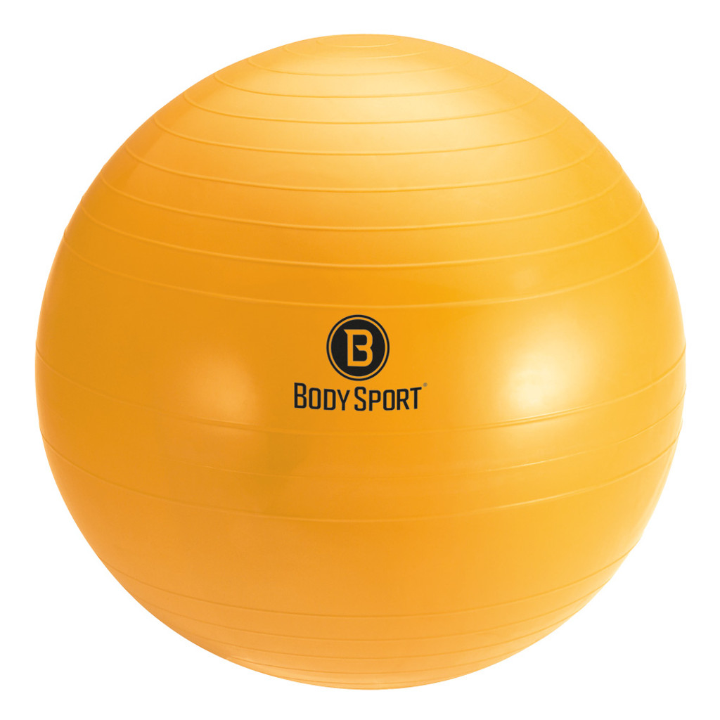 Body Sport 65 Cm (Body Height 5'7" - 6'1") Fitness Ball (Exercise Ball), Yellow