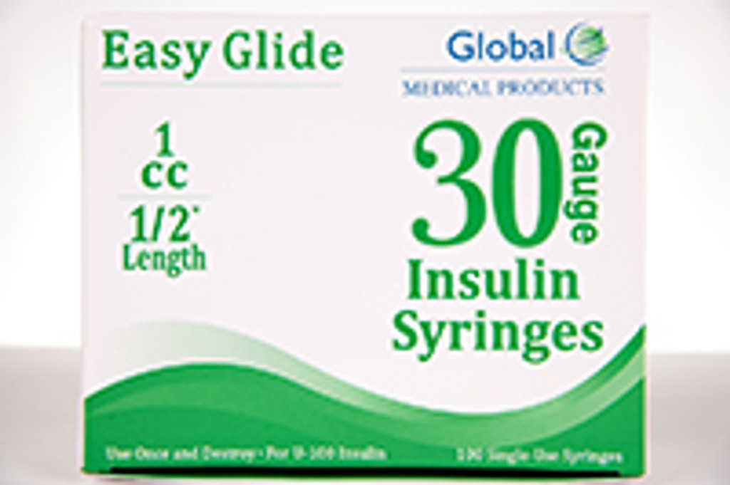 GLOBAL INS SYR 30G 1ML 1/2" 