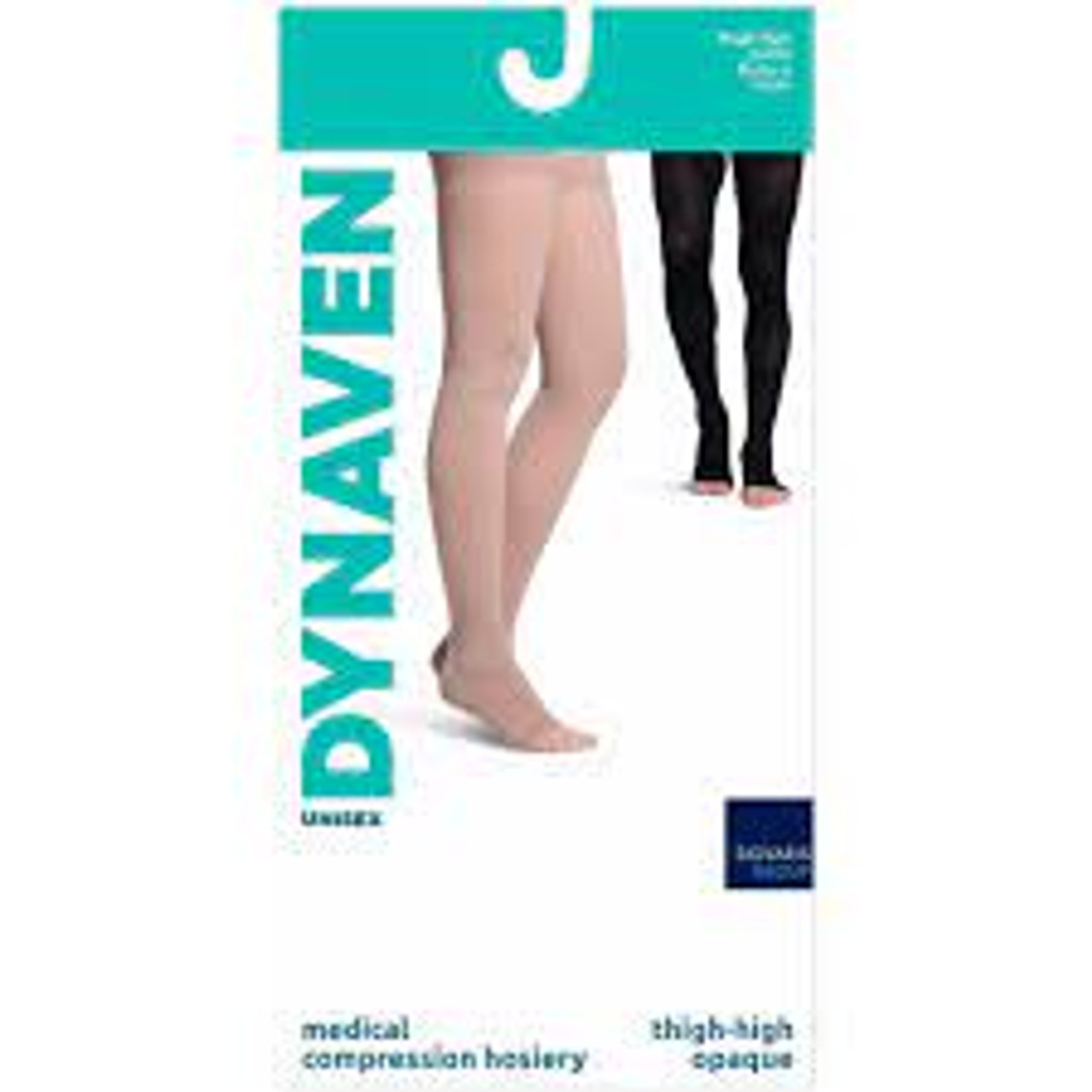 Sigvaris 970 Dynaven Series 30-40 mmHg Unisex Open Toe Thigh High 973N