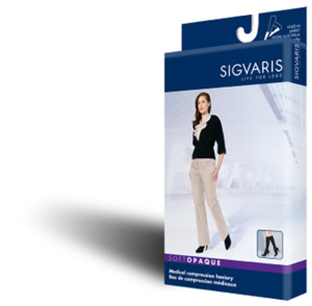 Sigvaris 840 Soft Opaque 30-40 mmHg OPEN Toe Knee High- 843C