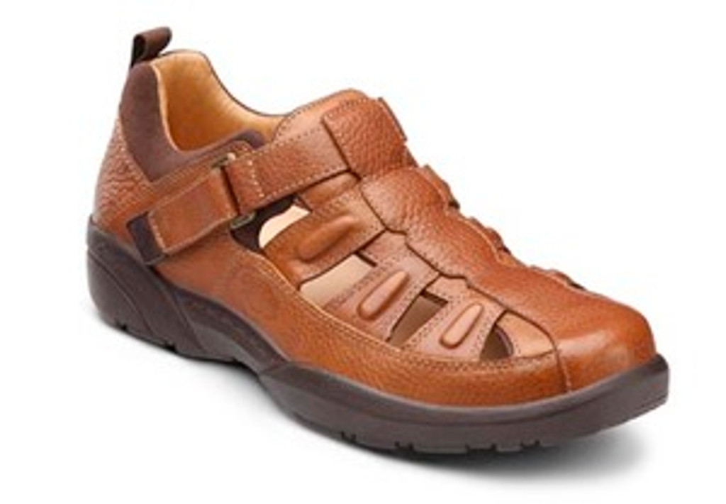 Sapatos masculinos para diabéticos Fisherman Dr. Comfort com inserção de gel grátis