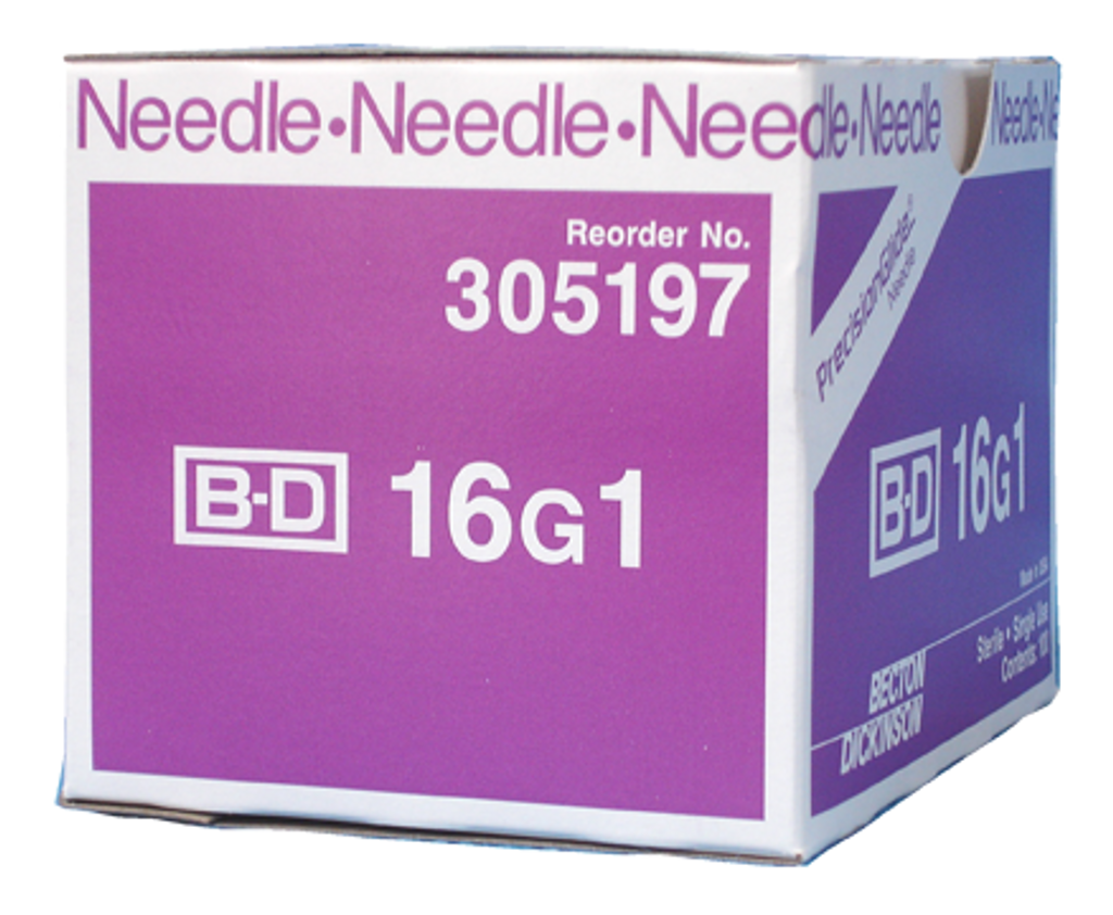 BD Needle Only 16 Gauge 1 inch