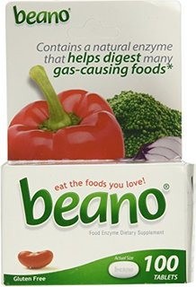 Beano Food Enzyme Tablets , Dietary Supplement 100 ea
