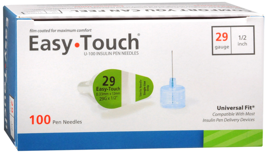 Easy Touch Pen Needle 29g 1/2" 100ct