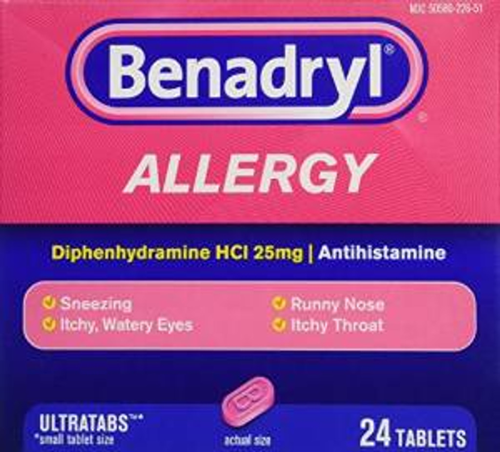Benadryl Ultratab Tablets 24 ct