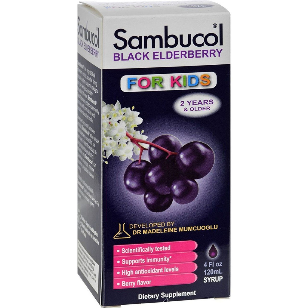 Sambucol Black Elderberry Kids נוגד חמצון חסינות טעם פירות יער, 4 oz