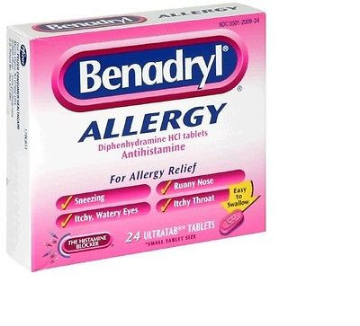 Major Banophen 25mg Diphenhydramine Antihistamine 24 Counts Minitabs