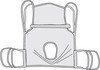 Drive One Piece Commode Sling with Positioning Strap