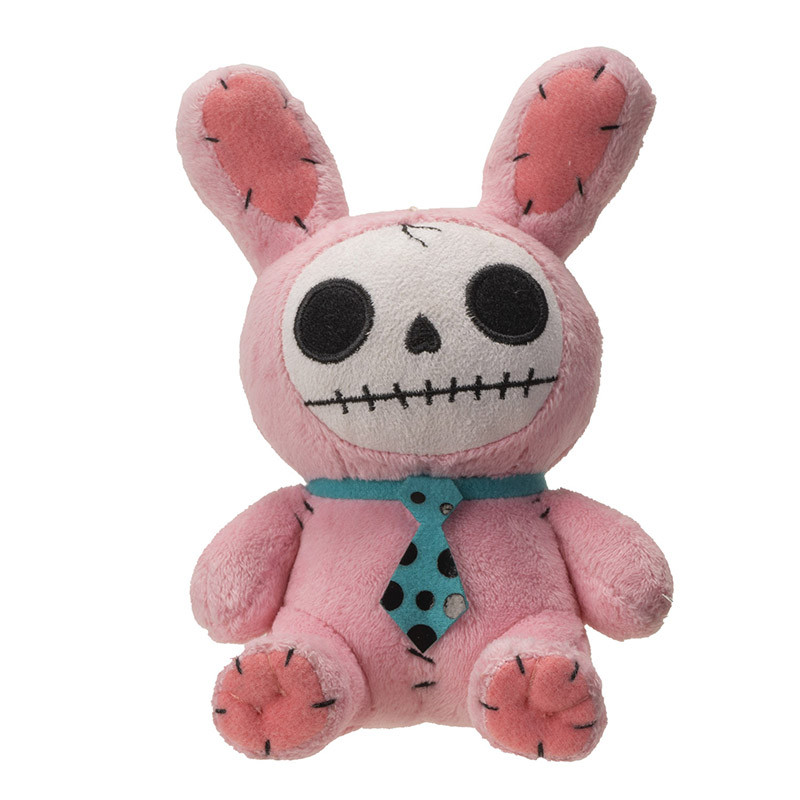 Stuffed Rabbit Skull PT Furrybones Pink Bun-Bun Bunny Skull Small Plush - drugsupplystore.com