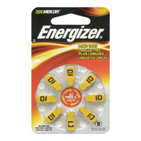 Energizer ez turn & lock tamanho 10 baterias para aparelhos auditivos, 8 contagens