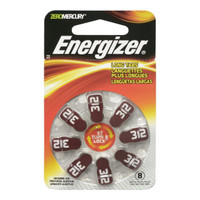 Energizer Batteries AZ312DP EZ Turn and Lock Hearing Aid, Size 312, 8 Count