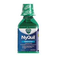 Vicks NyQuil Cold & Flu Nighttime Relief Original Flavor Liquid 8 Fl Oz