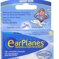 Travel Smart by Conair EarPlanes Adult Flight Ear Protection 1 Pair