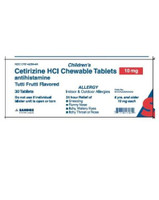 Sandoz Children's Cetirizine HCl Antihistamine Chewable 10 mg 30 count Tablets 