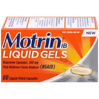 Motrin Liquid Gels 80 Count Relieves minor aches and pains