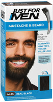 Just For Men Mustache and Beard Brush-In Color Gel Real Black