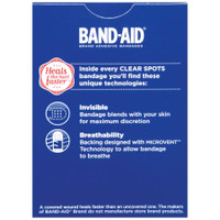 Bandagens adesivas de marca band-aid limpam manchas 50 contagens
