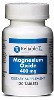 Reliable-1 Magnesiumoxid 400 mg Nahrungsergänzungsmittel, 120 Tabletten