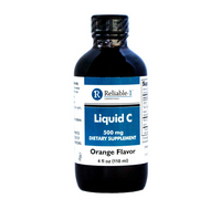 Reliable-1 Liquid C 500 mg Orange Flavor Vitamin C Dietary Supplement 4 Fl Oz