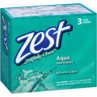 Barres rafraîchissantes Zest Aqua avec vitamine E 3 barres 12 oz