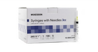 Syringe with Hypodermic Needle McKesson 3 mL 20 Gauge 1 Inch Detachable Needle Without Safety